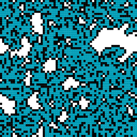 Percolation on 2D lattice